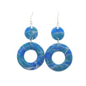 Blue Ring Earrings